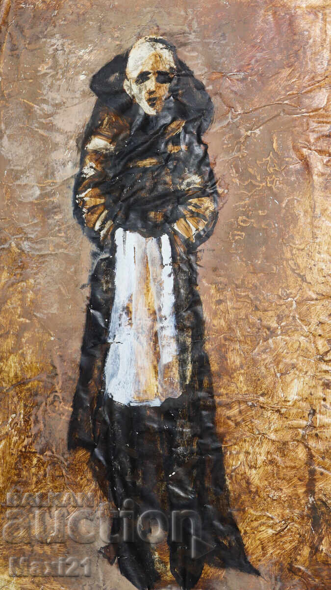 Πίνακας με τέμπερα, πορτρέτο καθολικού μοναχού