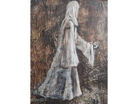 Картина темперни бои женски портрет