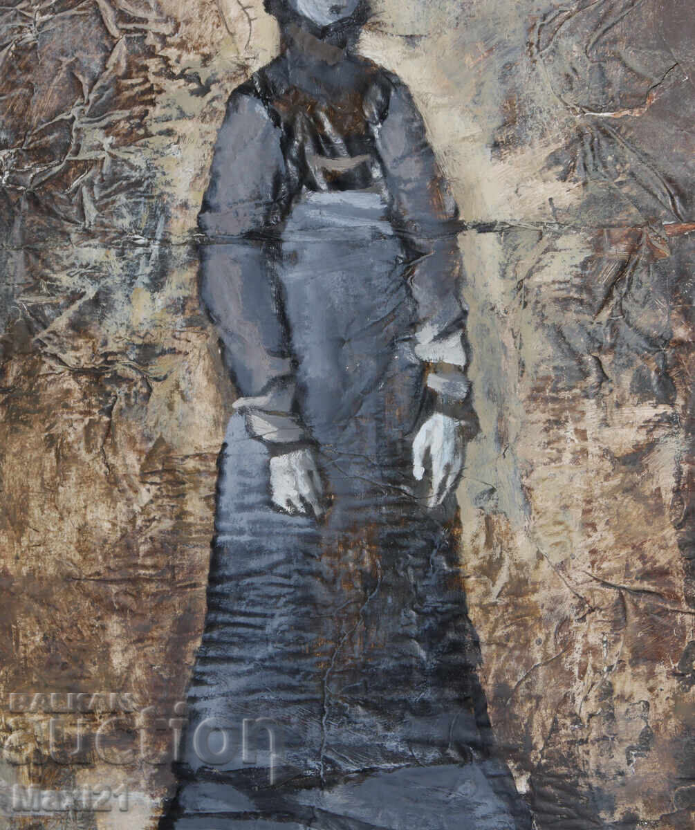 Tablou cu tempera, portret feminin - 5 Tablou cu tempera, portret feminin - 5