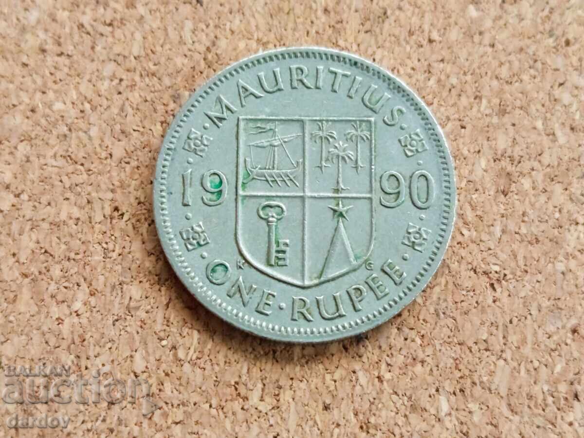 Мавриций 1 рупия 1990 год. Мавриций 1 рупия 1990 год.