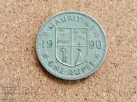 Мавриций 1 рупия 1990 год.