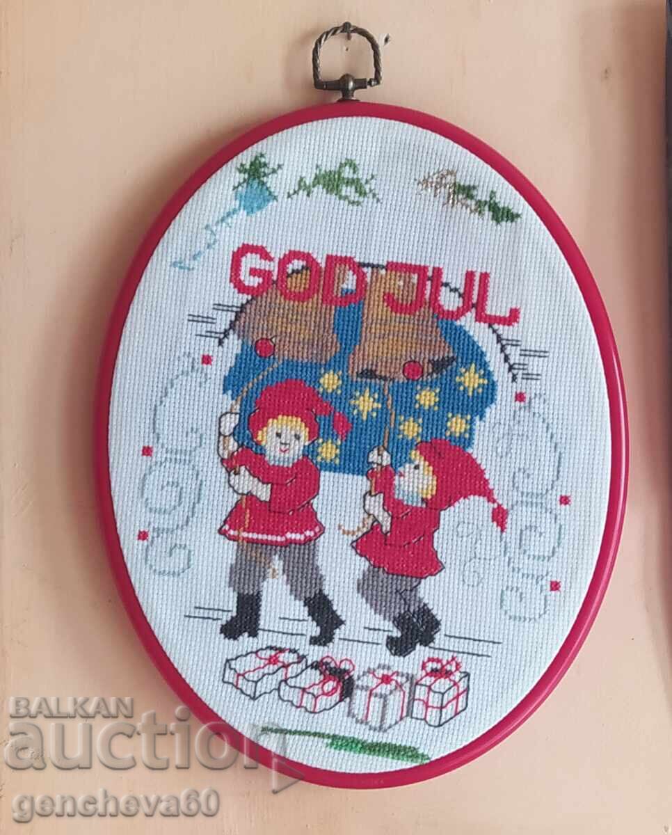 Livrarea Broderie manuală, goblen înrămat
