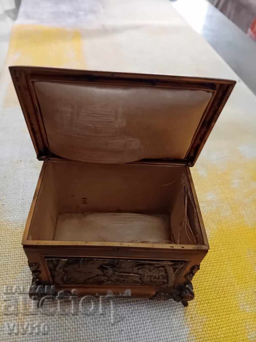 Antique jewelry box, bronze, gilding - 6