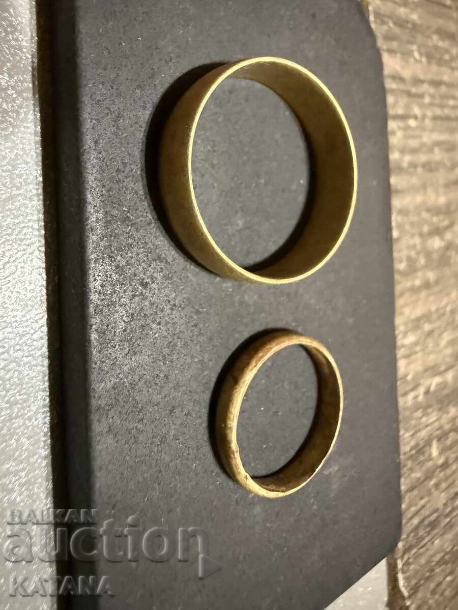 Ring, Wedding Band, Revival-era, 2 pieces