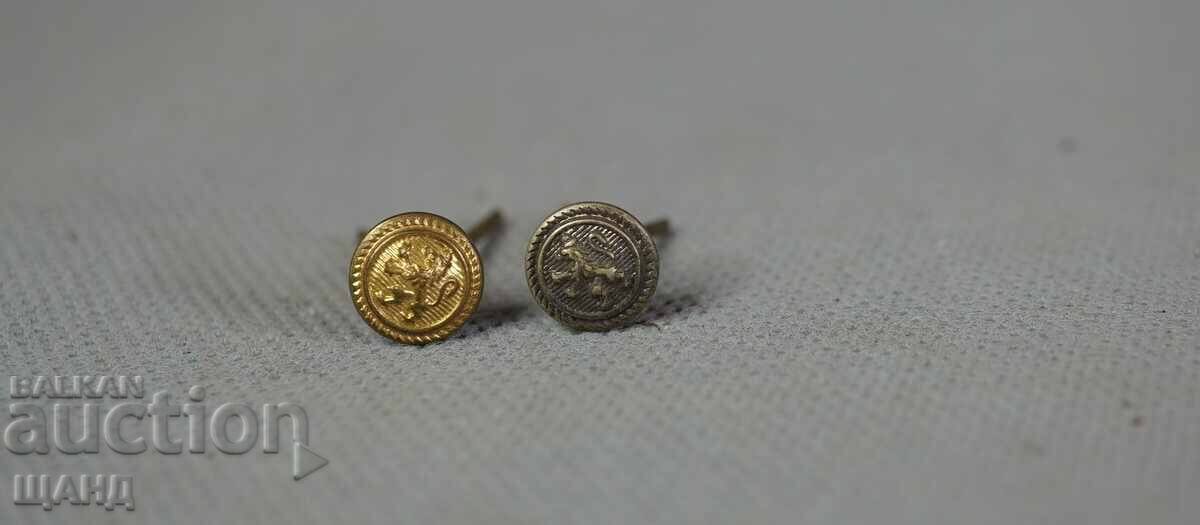2 Buttons Kingdom of Bulgaria Military Uniform Lion with Crown