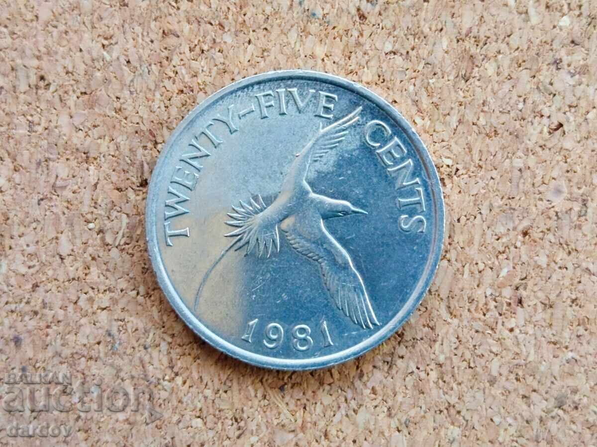 Βερμούδα 25 σεντ 1981