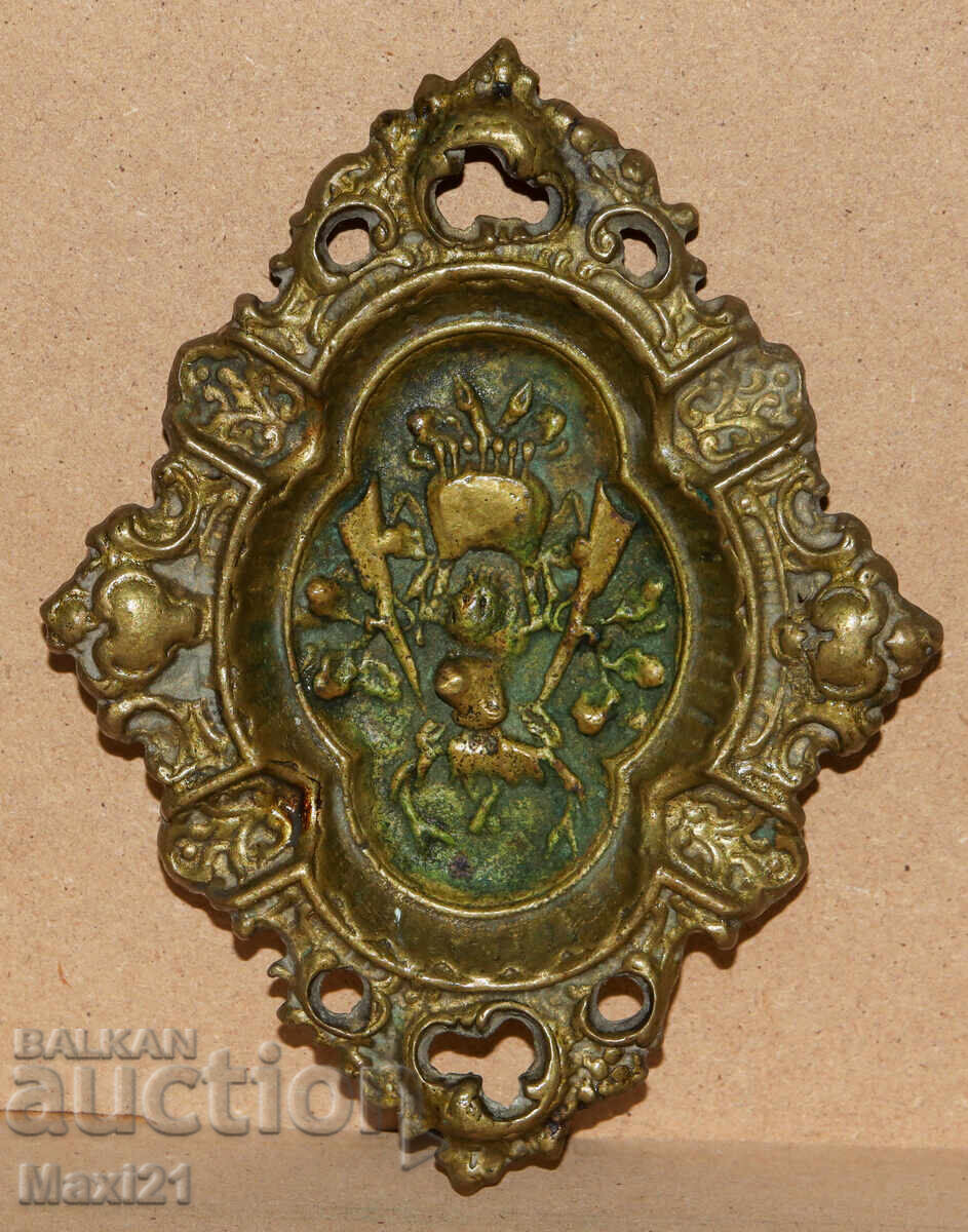 Παλιό βαρύ μπρούτζινο τασάκι με τιμή 120.00 BGN | € 61.36