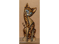 Ξυλόγλυπτη γλυπτική γάτα