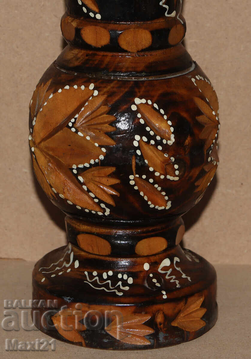 Δημοπρασία Ενδιαφέρον χειροποίητο βάζο ξυλόγλυπτο Δημοπρασία Ενδιαφέρον χειροποίητο βάζο ξυλόγλυπτο
