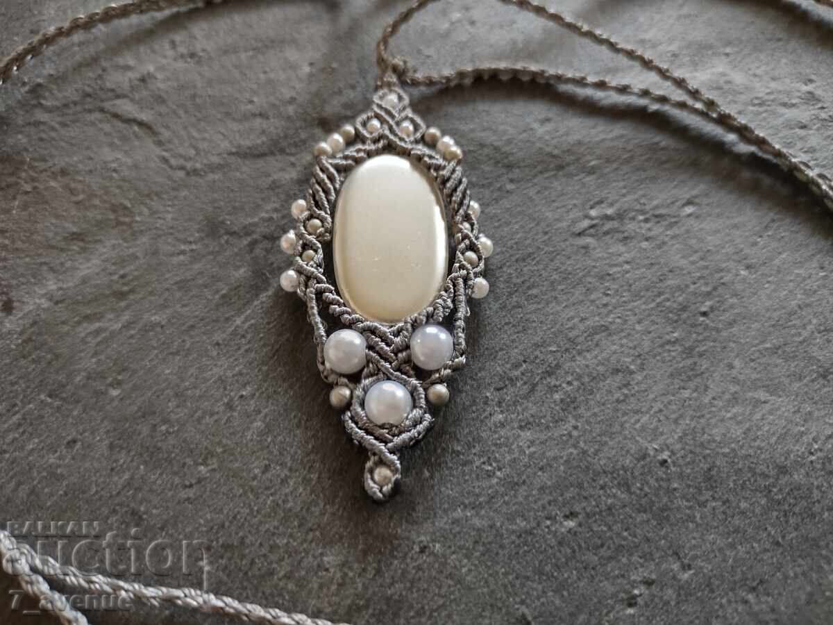 Licitație Colier ART gerdan bijuterie, lucrat manual 24.10.25