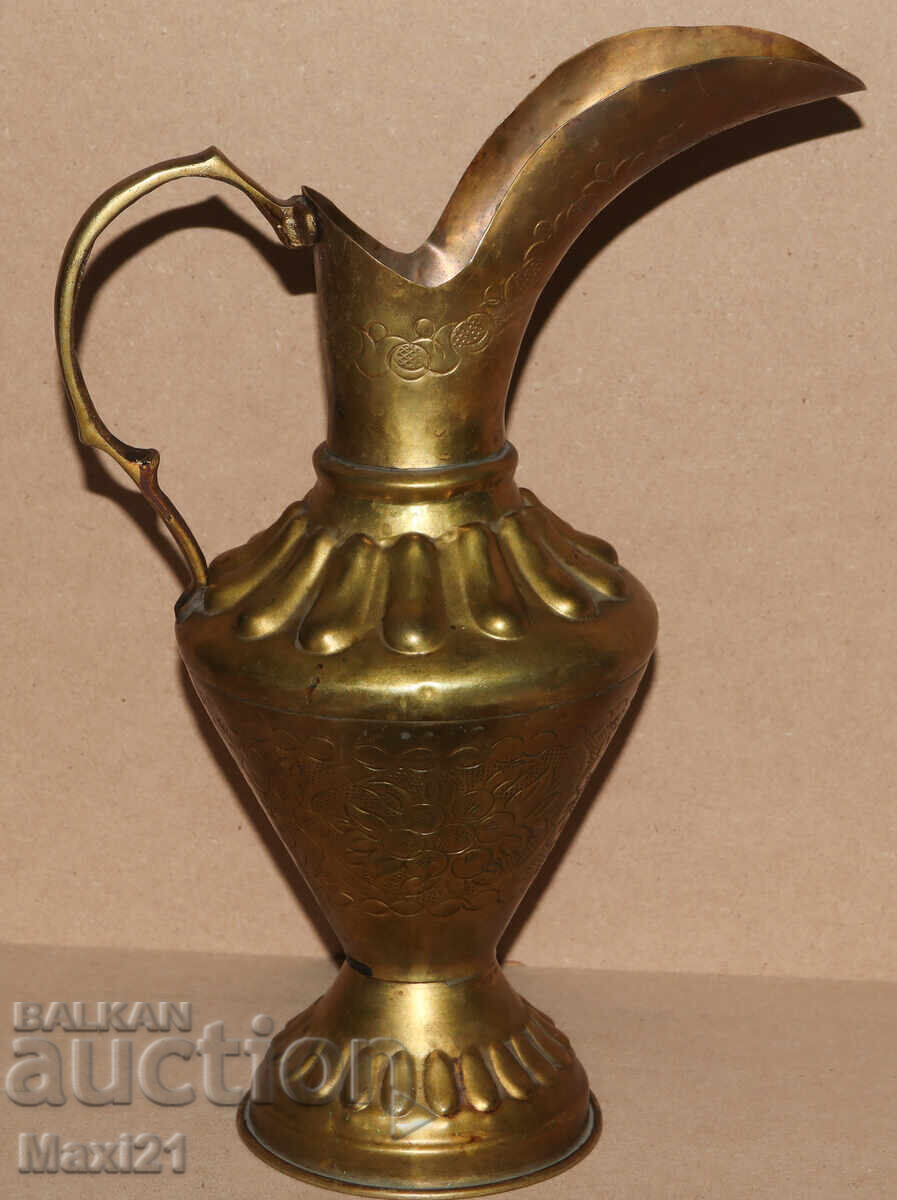 Παλιό ορειχάλκινο τσαγιέρα κανάτα - 5