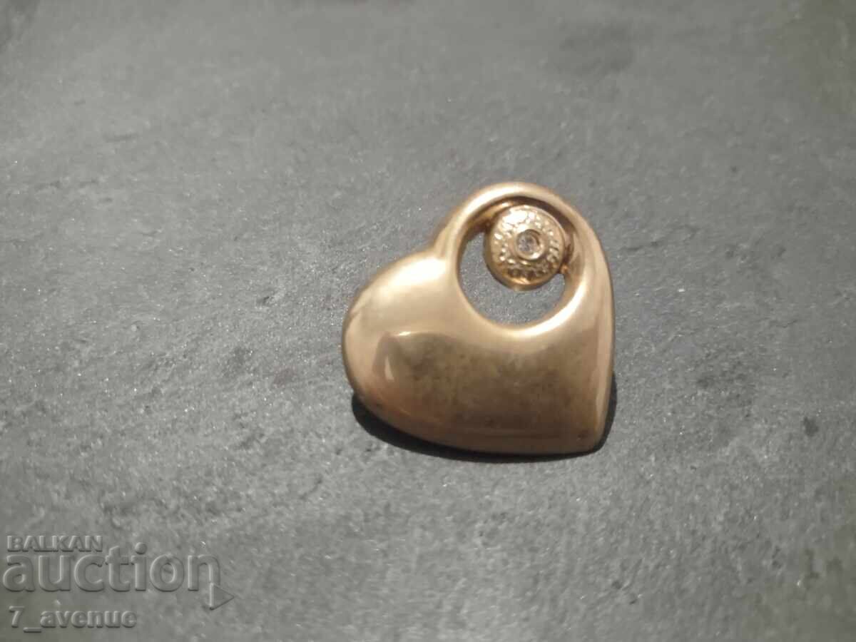 Брошка  накит сърце масивна красива 70те 24.10.25 с цена 29.00 лв. | € 14.83