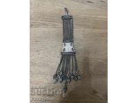 КЮСТЕК НАКИТ ЗА НОСИЯ С ЯТАГАН СРЕБРО ТУГРИ КЮСТЕЦИ СИНДЖИРИ