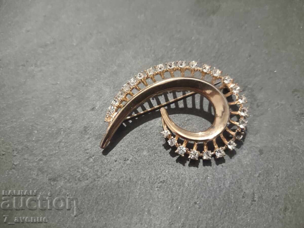 Brooch jewelry large massive beautiful 70s 24.10.25