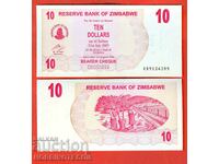 ZIMBABWE ZIMBABWE emisiune de 10 USD - emisiune 2007 NOU UNC