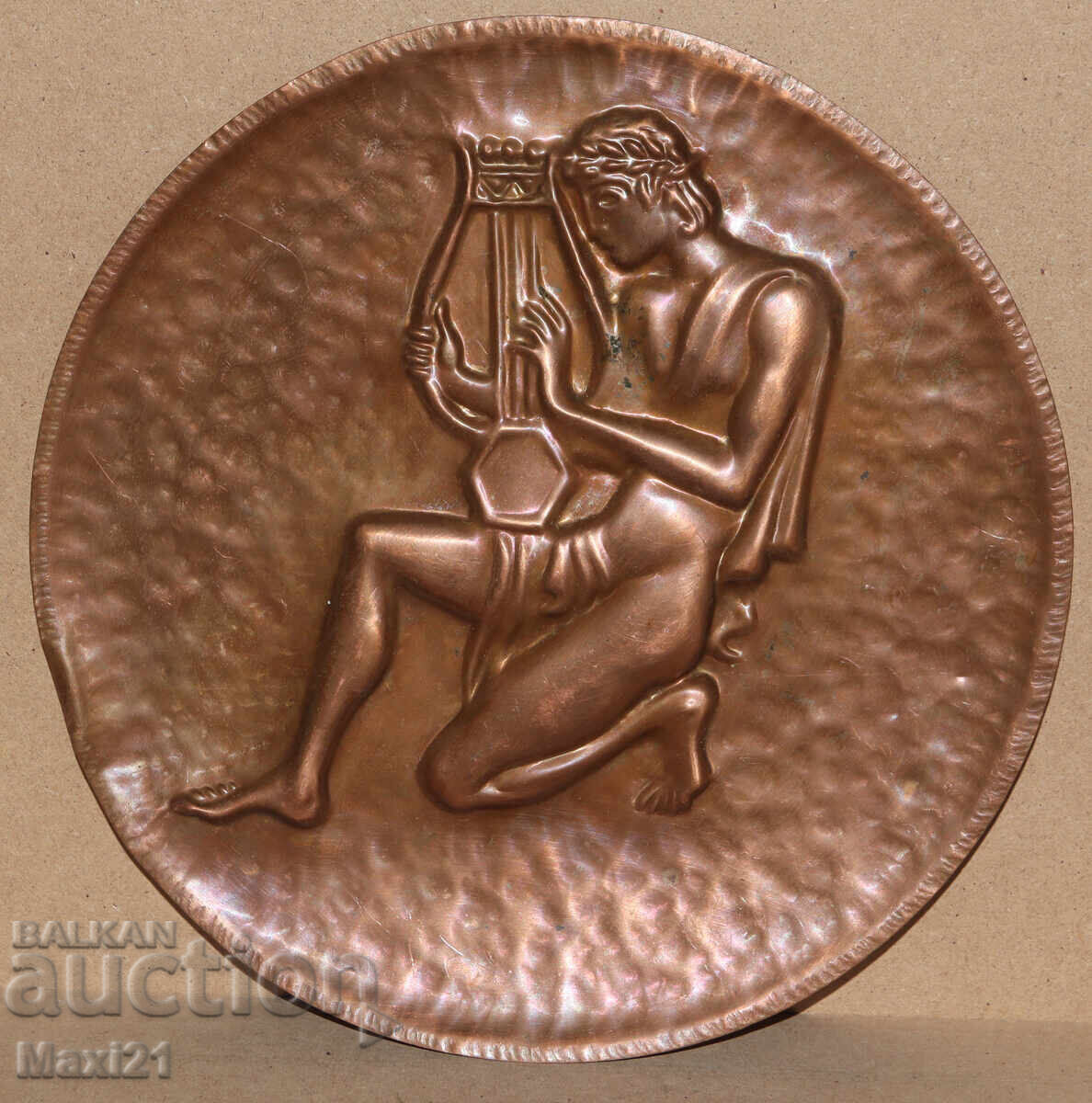 Χειροποίητη χάλκινη πλακέτα, διακοσμητικό τοίχου με τιμή 140.00 BGN | € 71.58