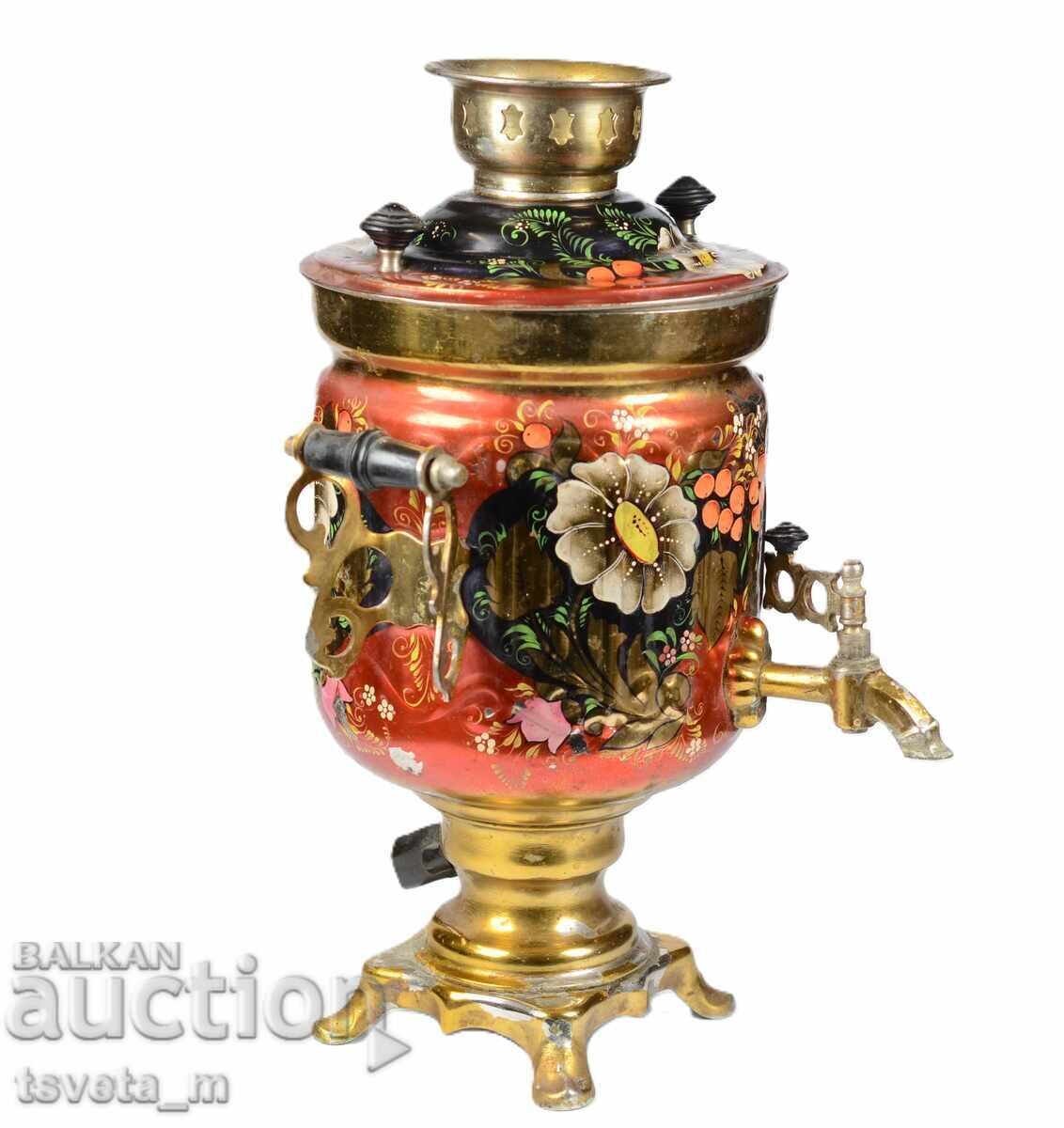 Auction Painted Russian Samovar USSR Auction Painted Russian Samovar USSR