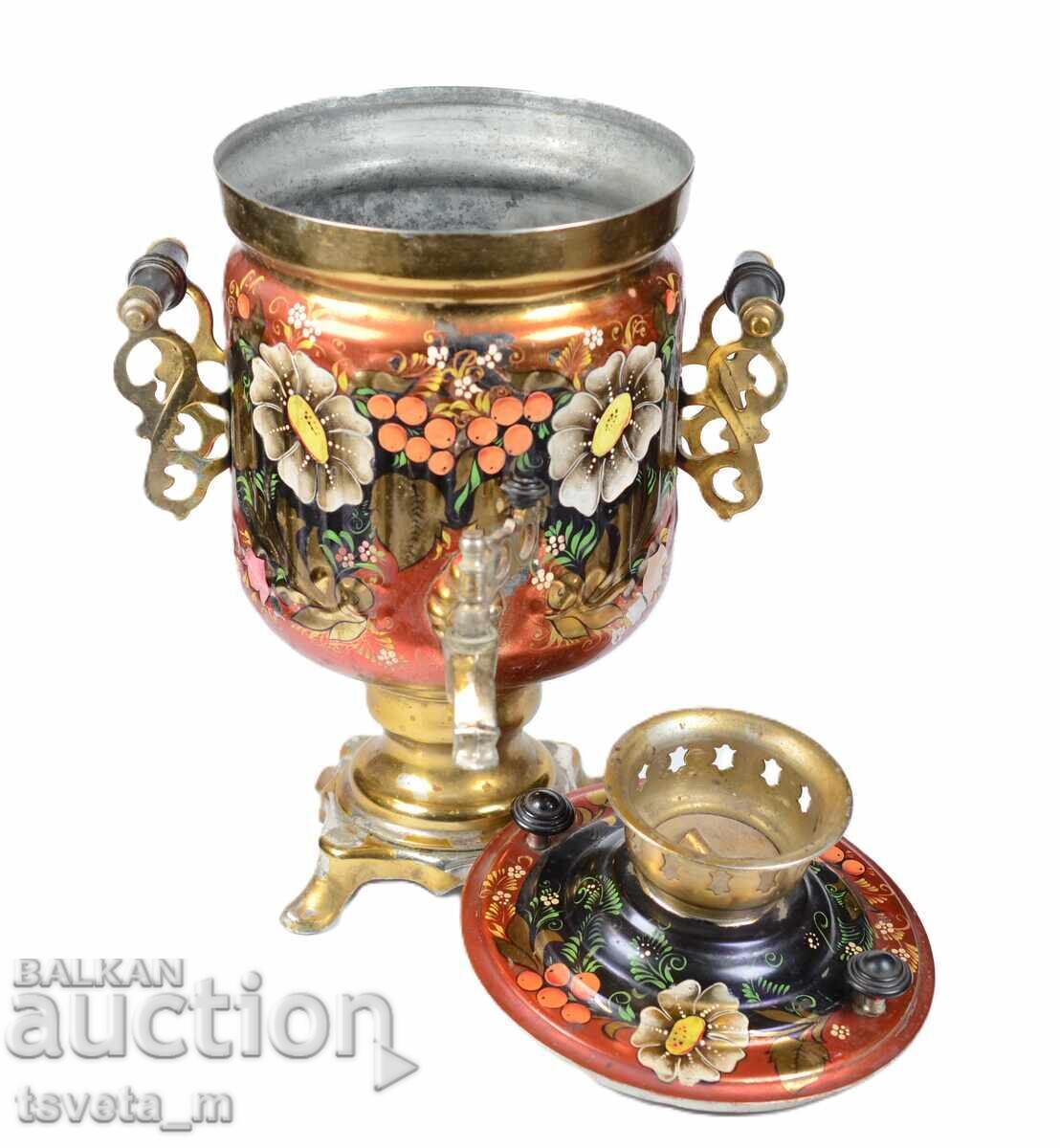 Painted Russian Samovar USSR - 5 Painted Russian Samovar USSR - 5