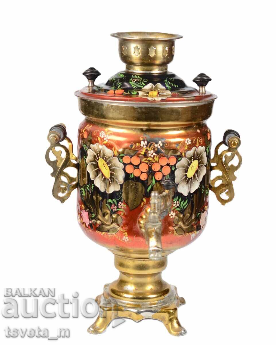 Painted Russian Samovar USSR Painted Russian Samovar USSR