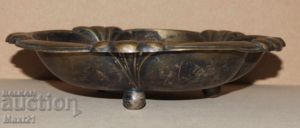 Стара Немска посребрена фруктиера купа WMF - 6