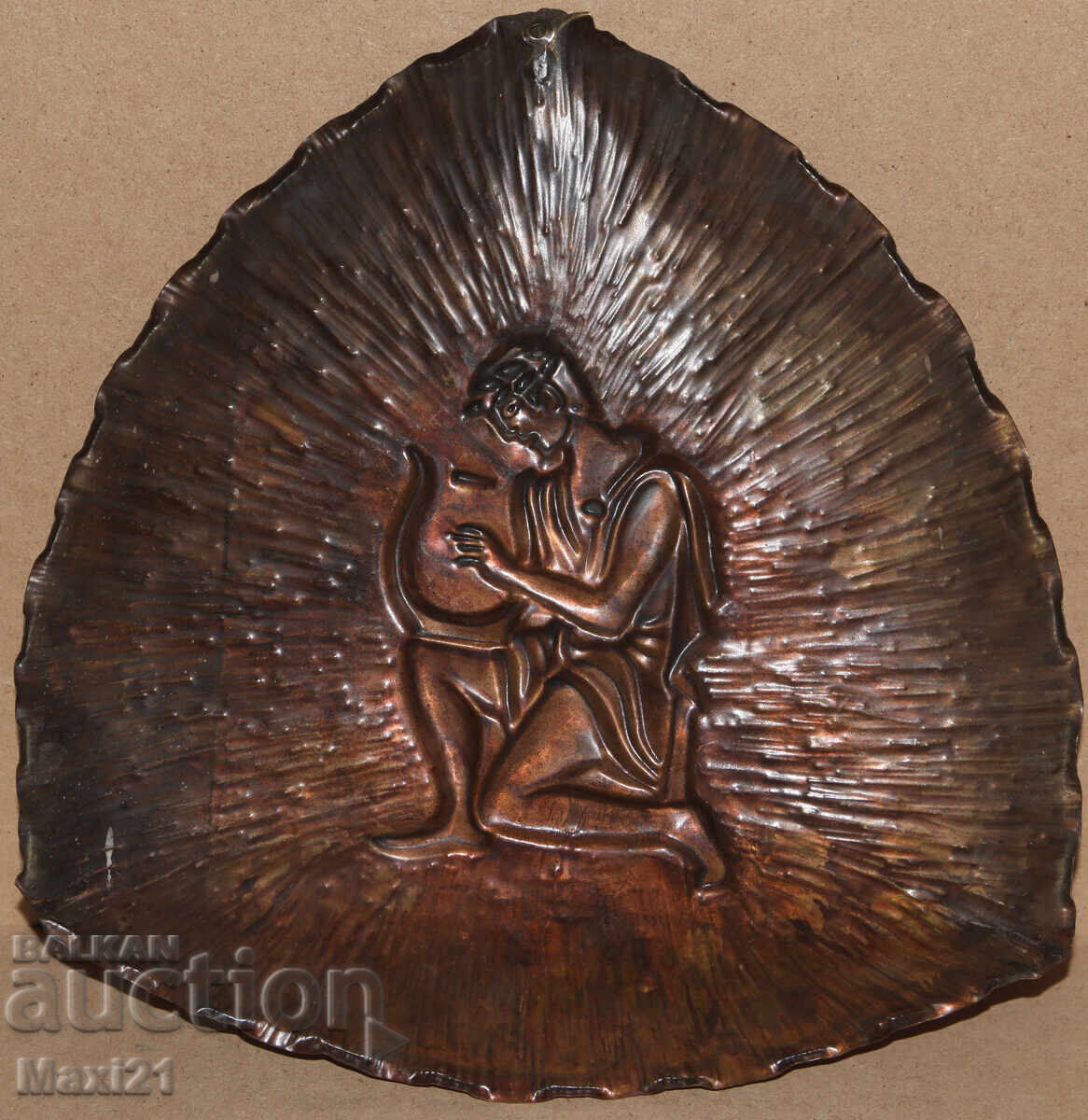 Ръчно изработен меден плакет пано стенна украса - 6