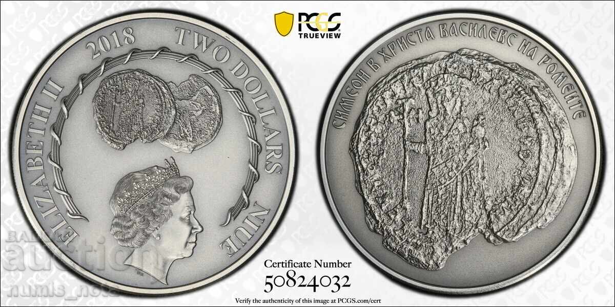 Ștampila țarului Simeon cel Mare - grad superior SP 70 2 dolari 2017 Ștampila țarului Simeon cel Mare - grad superior SP 70 2 dolari 2017