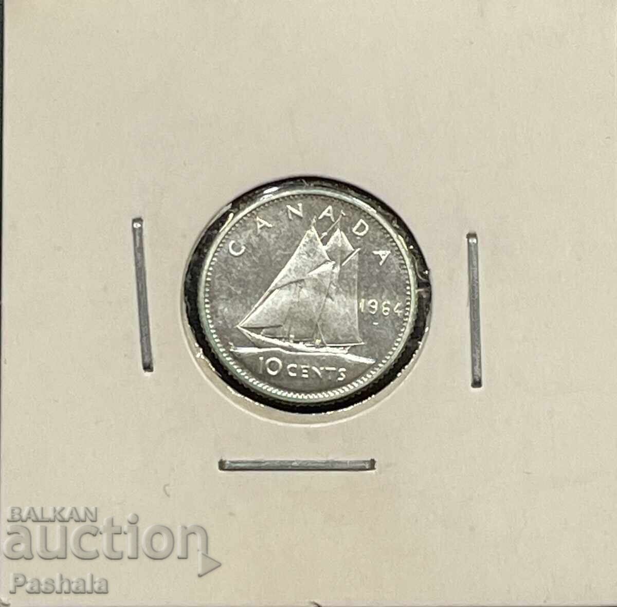 Καναδάς 10 σεντ 1964 μ.Χ Καναδάς 10 σεντ 1964 μ.Χ