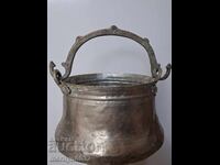 Παλαιός χάλκινος βραστήρας, χάλκινος λέβητας, λέβητας, χάλκινο δοχείο