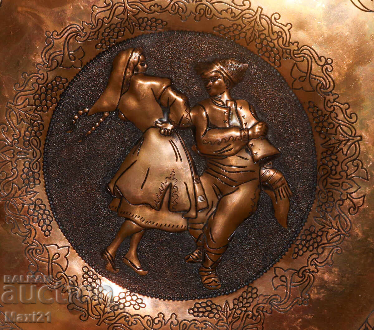 Delivery of Handmade copper plaque panel dancers