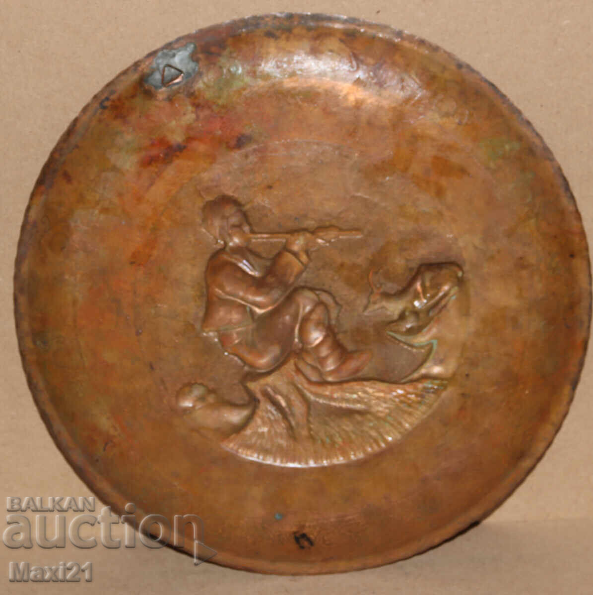 Ръчно изработен меден плакет пано музикант - 5 Ръчно изработен меден плакет пано музикант - 5