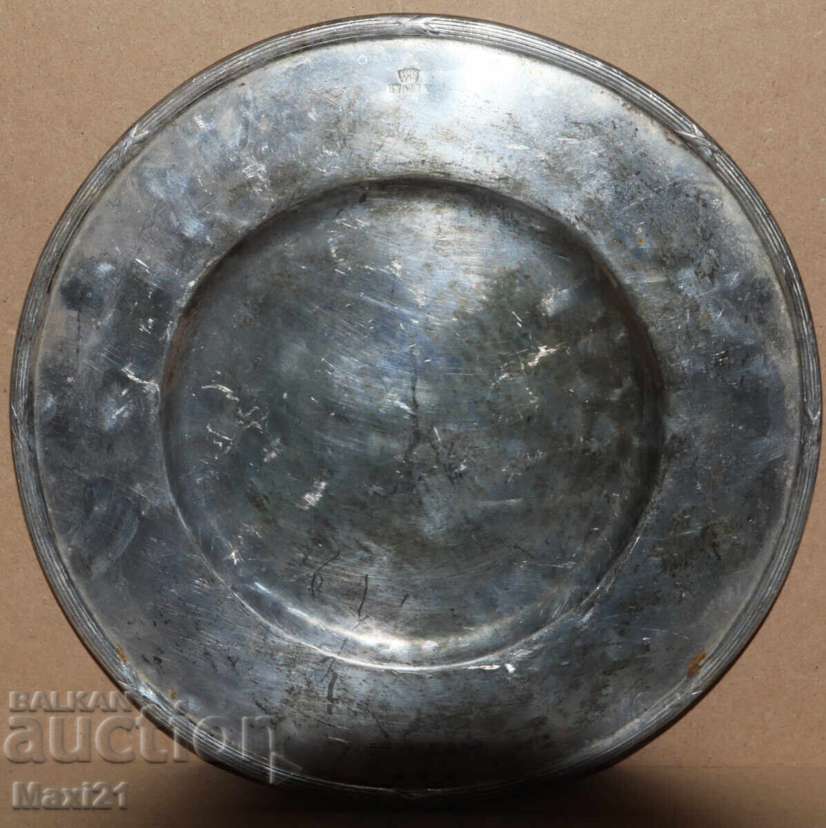 Licitație Farfurie veche italiană grea, argintată