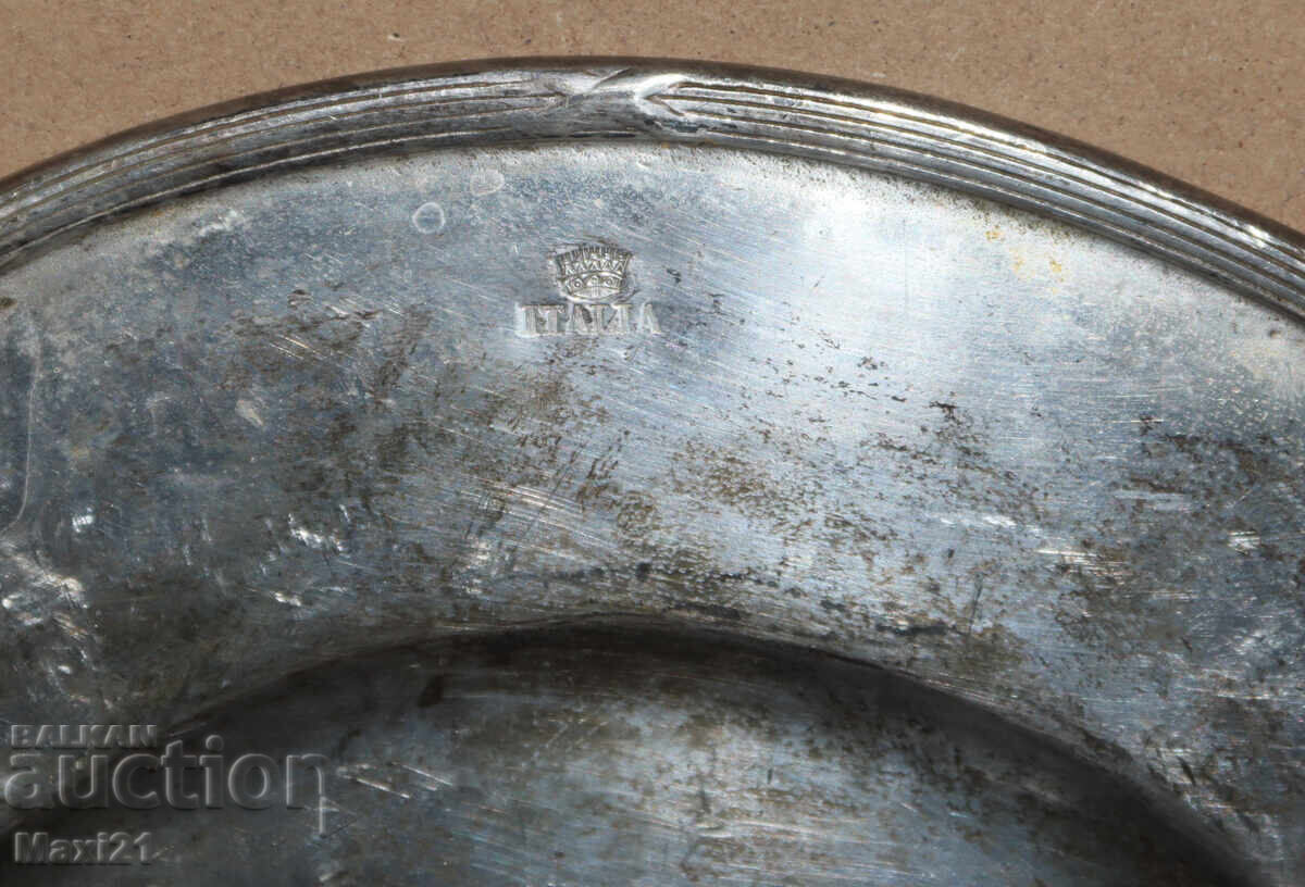 Livrarea Farfurie veche italiană grea, argintată