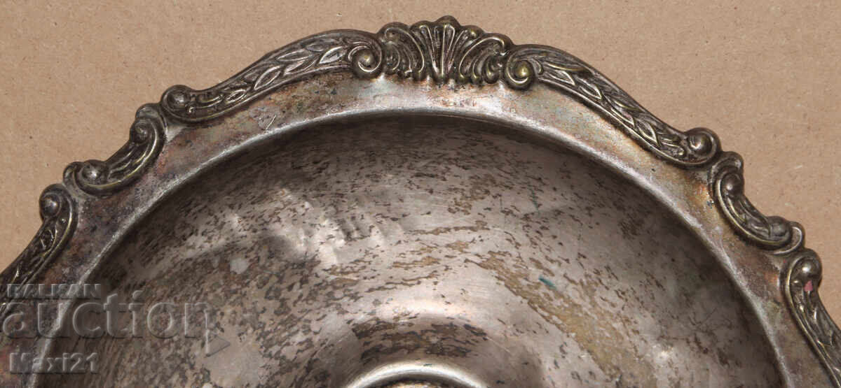 Παλιά ασημένια φρουτιέρα, μπολ, δίσκος - 6