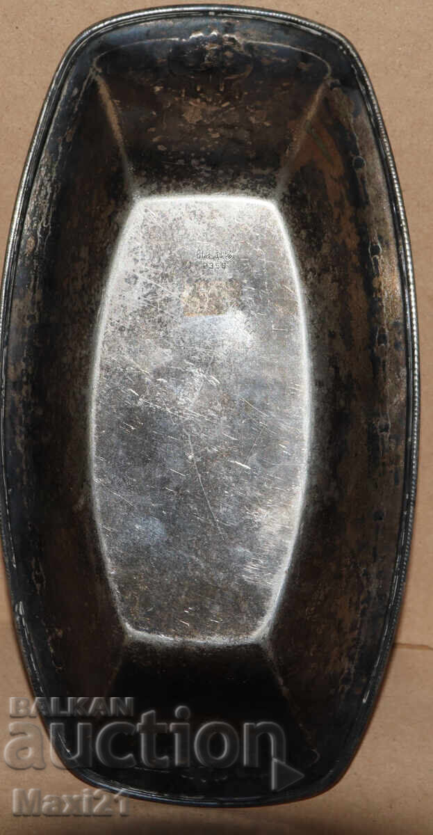 Old silver-plated fruit bowl - 7