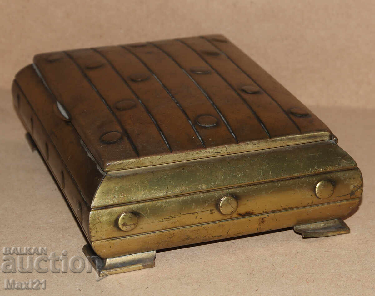Стара месингова кутия за пури - 5