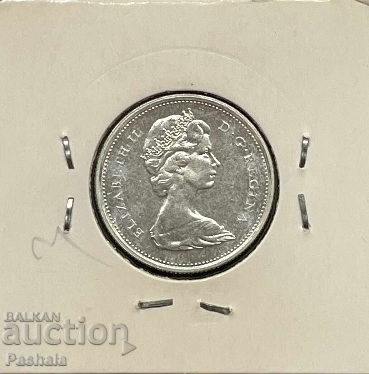 Canada 25 cents 1967 with price 18.00 BGN | € 9.20