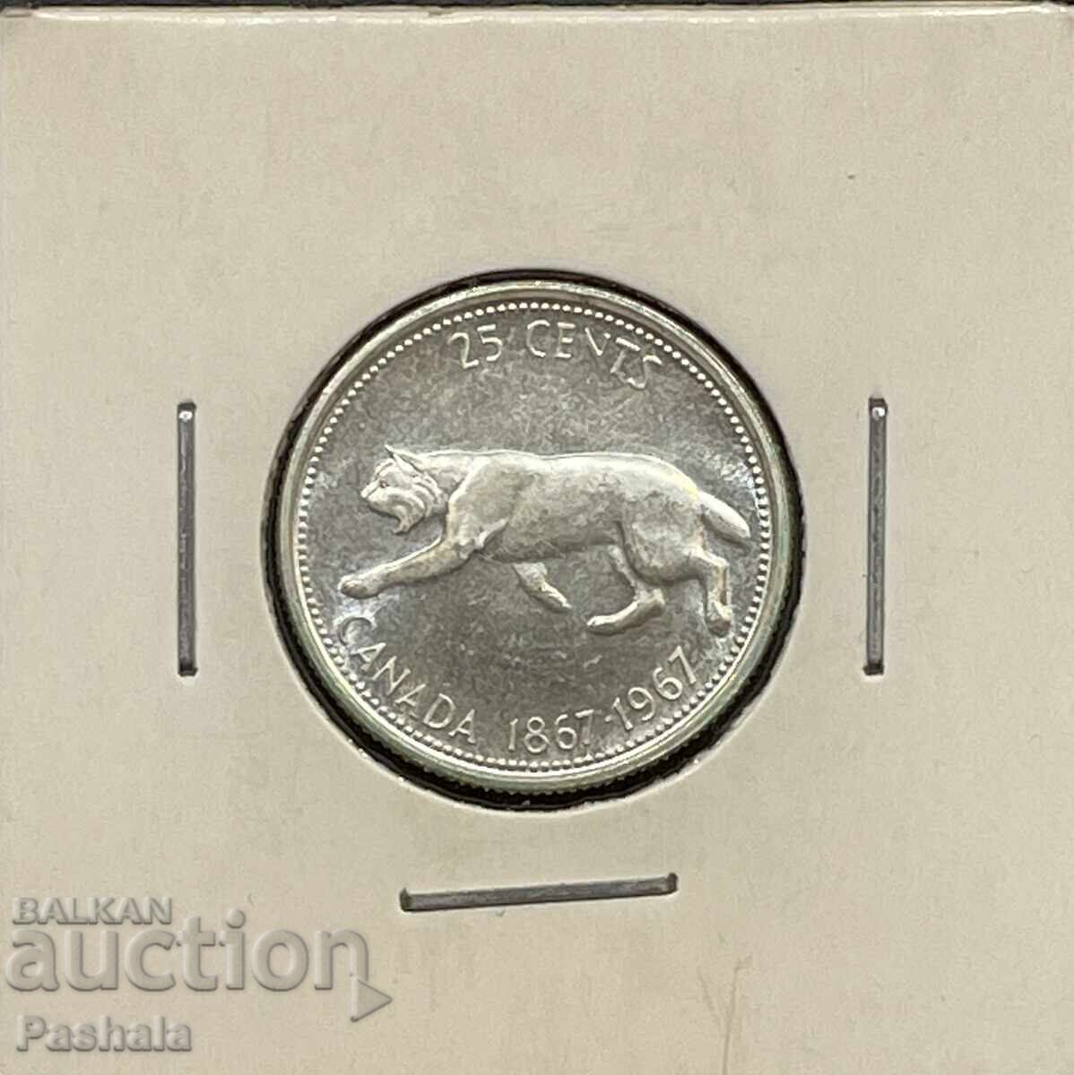 Canada 25 cents 1967