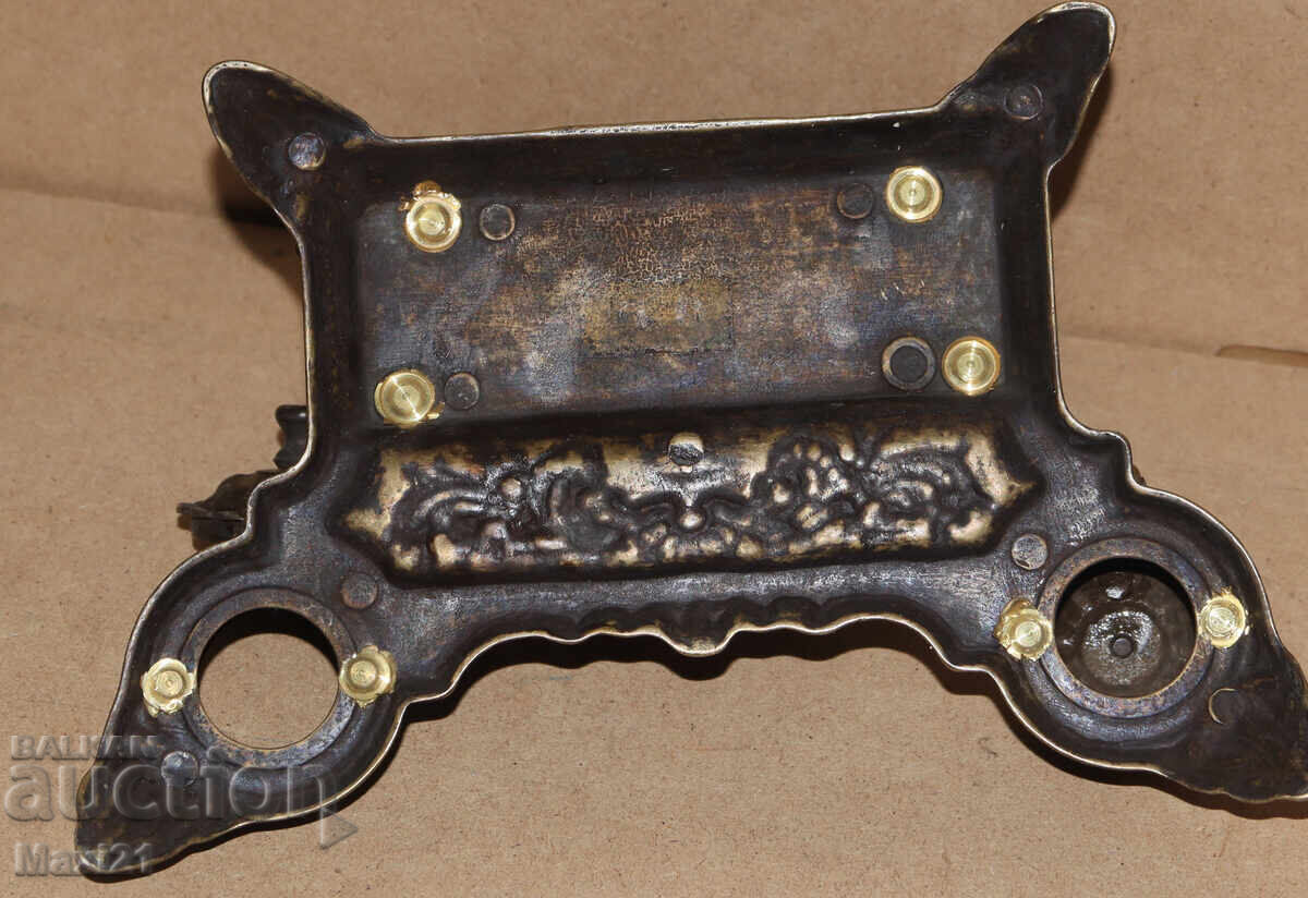 Antique bronze inkwell - 6 Antique bronze inkwell - 6