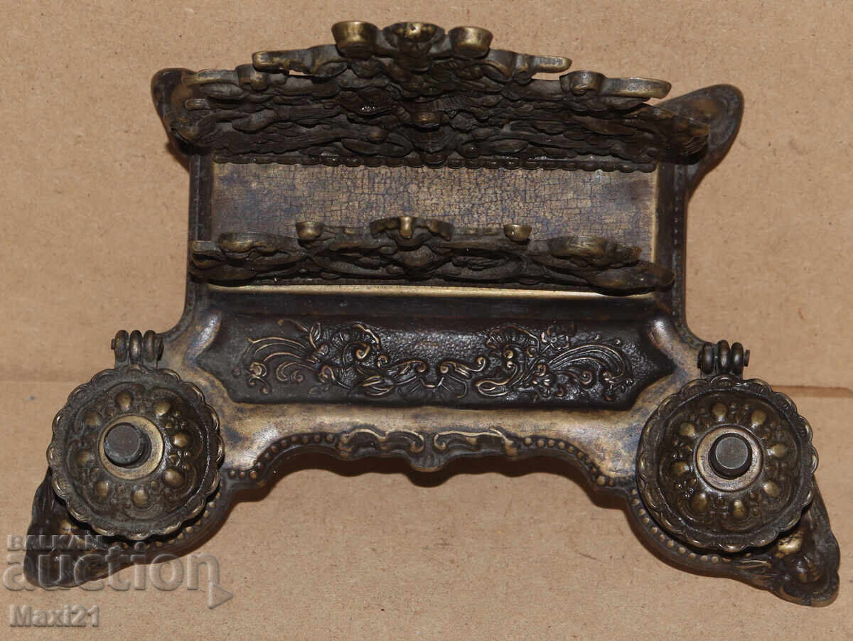 Antique bronze inkwell - 7 Antique bronze inkwell - 7