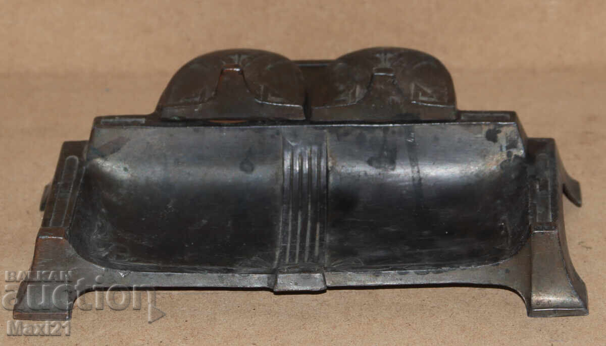 Antique bronze inkwell - 5 Antique bronze inkwell - 5