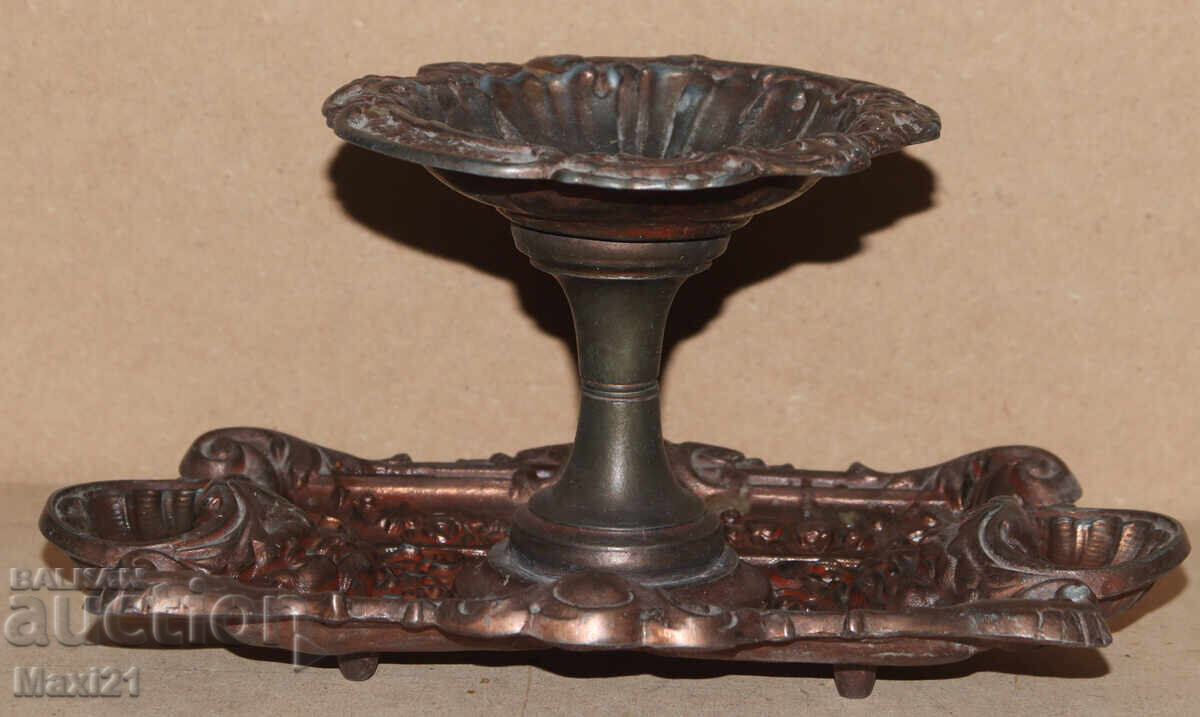 Antique metal desk candlestick with price 200.00 BGN | € 102.26