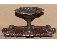 Sfeșnic metalic vechi pentru birou