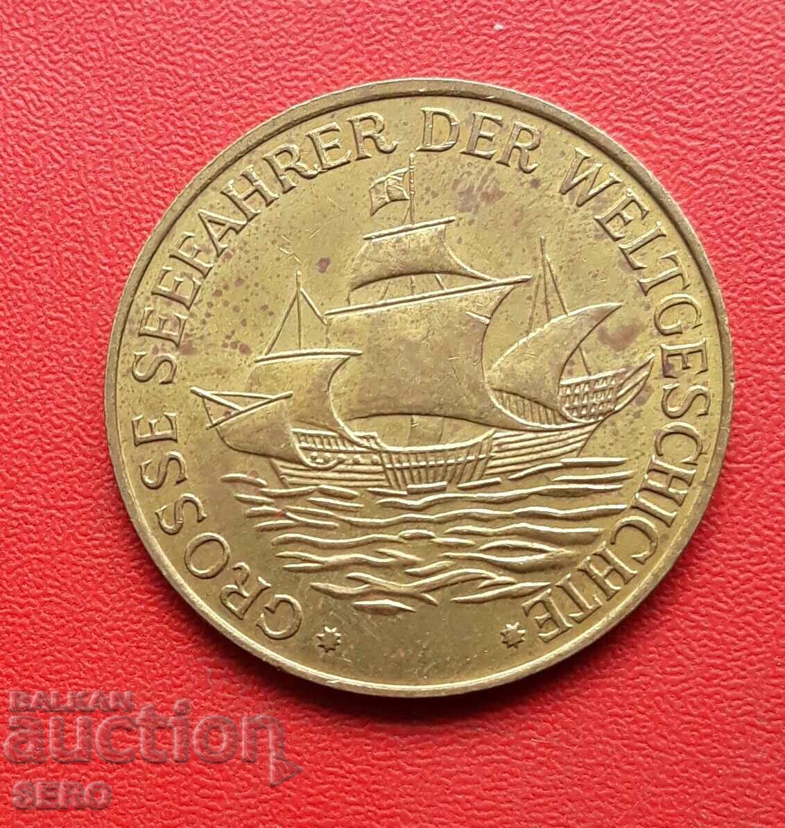 Medal - Germany - Christopher Columbus - The Discovery of America with price 2.01 BGN | € 1.03 Medal - Germany - Christopher Columbus - The Discovery of America with price 2.01 BGN | € 1.03