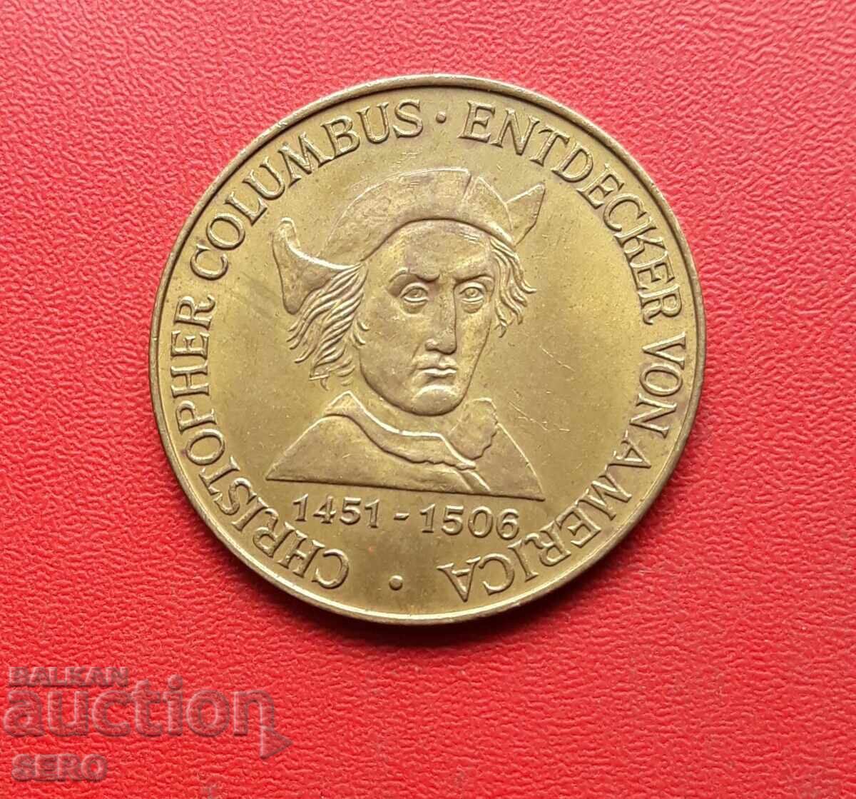 Medal - Germany - Christopher Columbus - The Discovery of America Medal - Germany - Christopher Columbus - The Discovery of America