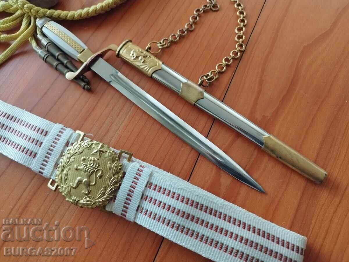 Old parade dagger, belt and aiguillettes, NRB - 5
