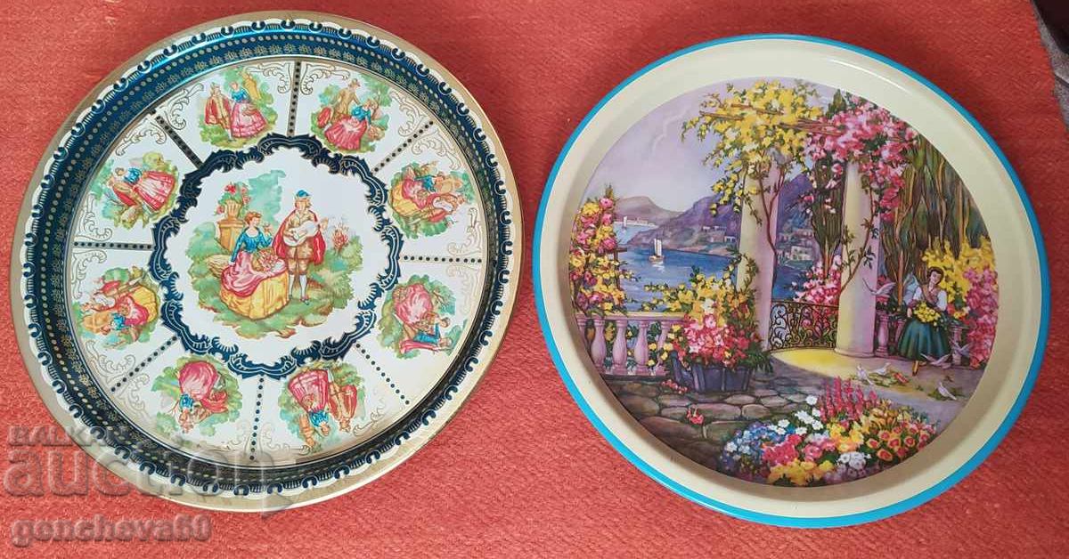 Μεταλλικός δίσκος - δύο δίσκοι σερβιρίσματος