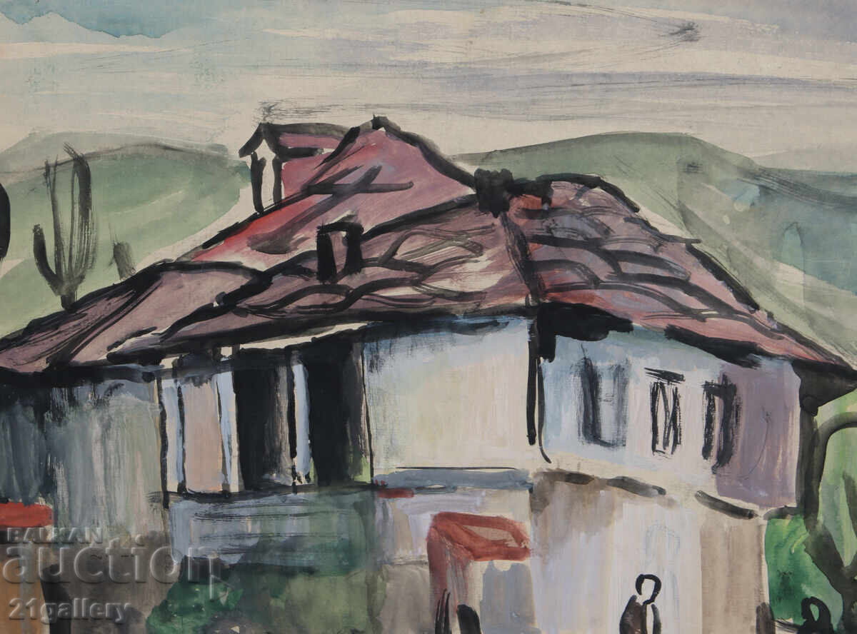 Δημοπρασία Ζαχάρι Σάβος (1944 - 2025) Τοπίο ακουαρέλα