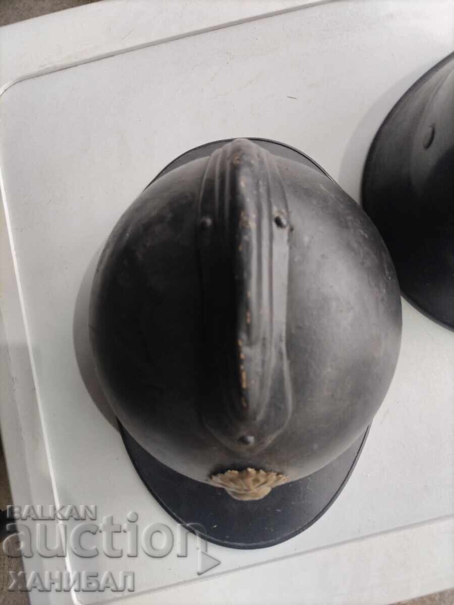 ONE GERMAN HELMET FROM W.S.V. AND ONE ADRIAN - 6 ONE GERMAN HELMET FROM W.S.V. AND ONE ADRIAN - 6