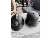ONE GERMAN HELMET FROM W.S.V. AND ONE ADRIAN
