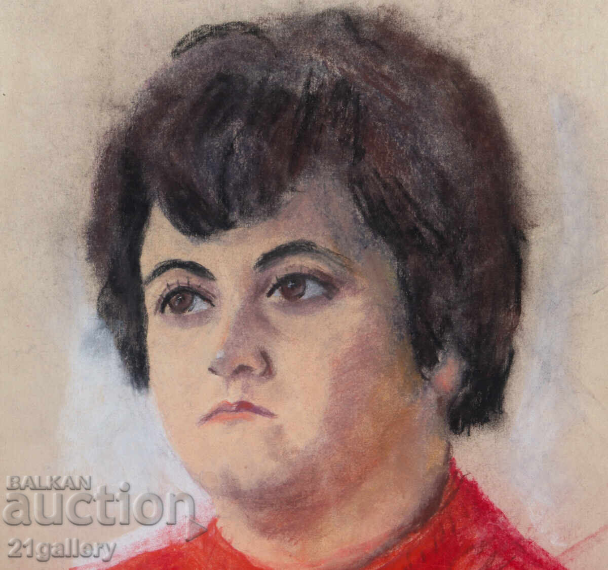 Delivery of V. Ivanov 1978 Female Portrait Pastel